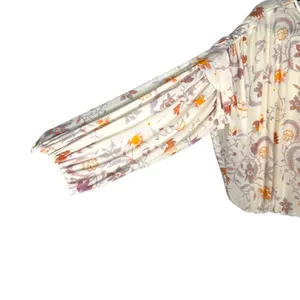 Free People Wildflower Honey Floral Cream Blouse Size Small thumbnail 4
