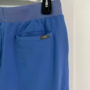 Figs Periwinkle Straight Leg Pants with Ankle Snaps- Small thumbnail 4
