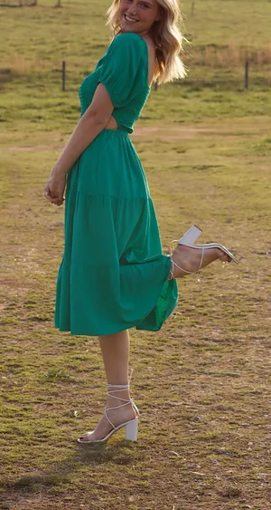 Dress Up green midi dress thumbnail 2