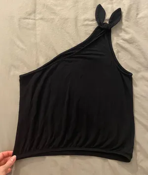 American Eagle Black One Shoulder Tank thumbnail 1