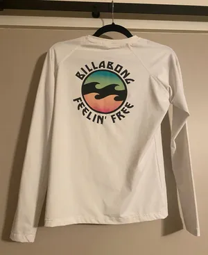Billabong White Rash Guard thumbnail 3