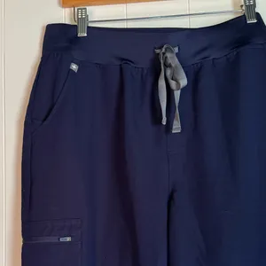 FIGS XL Technical Collection Jogger Scrub Pants Drawstring Navy Athletic Fit thumbnail 7