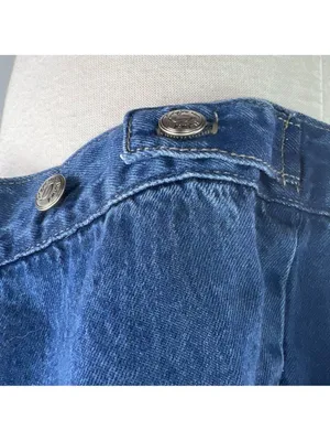 Natural Origins Sz LP Lyocell Blue Jean Denim Button Up Trucker Jacket USA Made thumbnail 7