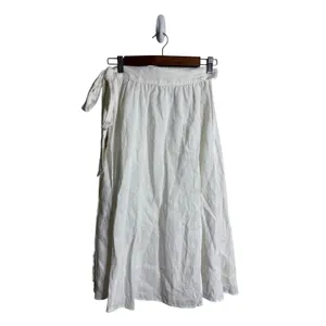 Reformation Molto Linen Wrap Skirt size XS White Midi thumbnail 3