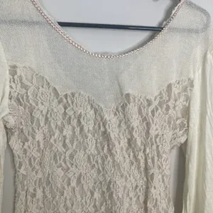 Gimmicks by BKE Y2K Buckle Womens Top Sheer Lace Front Back Beaded Embroider Size L thumbnail 14