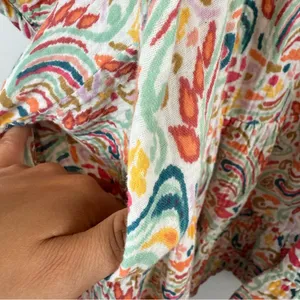 Marine Layer Scarlett Mini Dress Size Medium Women's Colorful V neck thumbnail 6