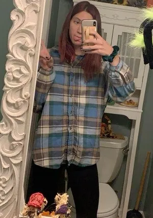 American Eagle blue, green, brown, tan, white plaid long sleeve flannel S thumbnail 1