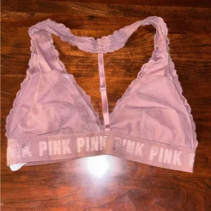 PINK Victoria’s Secret Lace Triangle Bralette thumbnail 3