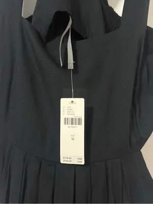 NWT Anthropologie Black‎ Side Cut Out Maxi Dress Medium thumbnail 6