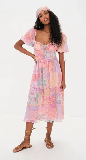 For Love And Lemons Odessa Pastels Forever Dress thumbnail 1