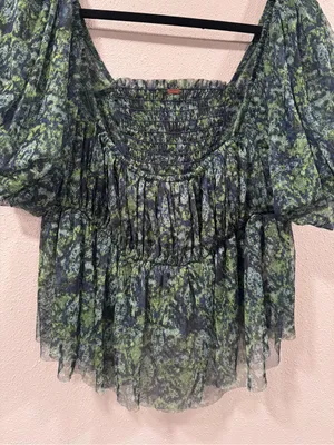 Free People Penelope Printed Smock Top thumbnail 4