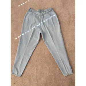 90s High Waisted Mom‎ Jeans Light Wash Ankle Zip Blue Women 16 thumbnail 2