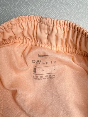 Nike Dri-FIT Womens Medium Peach Running Shorts Perforated Lined Athletic thumbnail 2