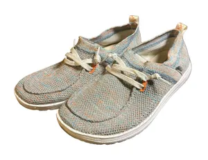 Hey Dude Wendy Halo Azur Coral Womens Size‎ 7 Blue Orange Knit Slip On Loafers thumbnail 1