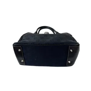 Dooney & Bourke Handbag Signature Leather Canvas Logo Black thumbnail 5