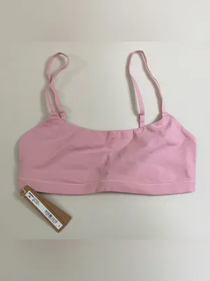 Skims Cotton Jersey Scooped Bralette Halite Pink Seamless Crop Bralette Size S thumbnail 3