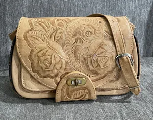Tooled Genuine Leather Mexican Purse Vintage thumbnail 1