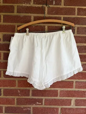 Parke x Target White Ruffle Sleep Shorts Women's Medium NWT thumbnail 4