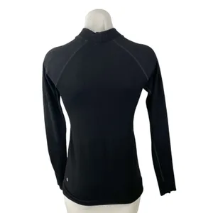 Lululemon Black Wool Long Sleeve Slim Yoga Gym Athletic Activewear T-Shirt Top S thumbnail 4