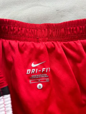 Nike Red and White Women's Athletic Shorts thumbnail 2
