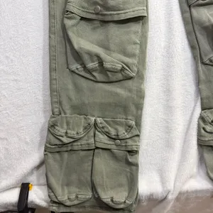 NWT Akira S‎ Green Utility Cargo Pants Pockets Streetwear Y2K Grunge Cyberpunk thumbnail 2