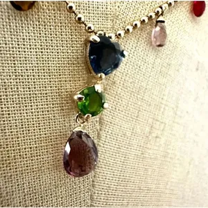 Monet colorful Y necklace thumbnail 3