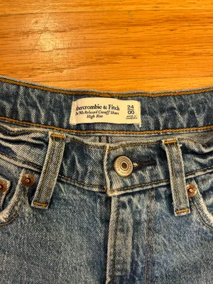 Abercrombie High Rise Denim 90s Cut Off Shorts thumbnail 4