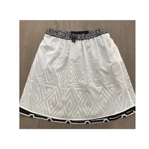 White House Black Market Geometric Print Black/White Skirt, Medium thumbnail 6
