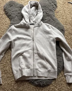 Brandy Melville Zip-Up Hoodie Grey thumbnail 1