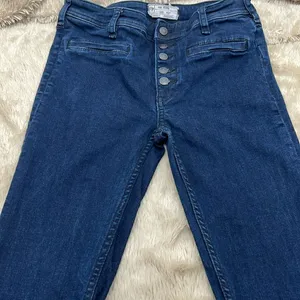Free People button fly bootcut dark wash jeans 27 thumbnail 1