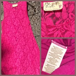 Free People Pink Lace Maxi‎ Dress thumbnail 2