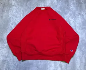 Vintage Reverse Weave Champion Everyday Red and Black Crewneck Sweatshirt thumbnail 1