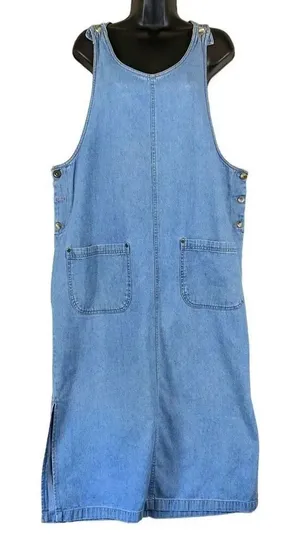 Vintage Blue J. 100% Cotton Cottage Denim Pocket Dress thumbnail 1