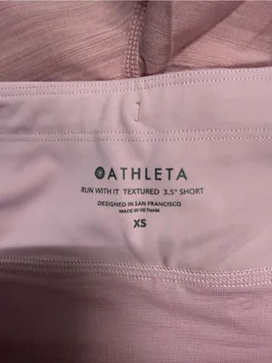 Athleta Run With It Textured 3.5” Running Shorts Pink Size XS Lined thumbnail 5