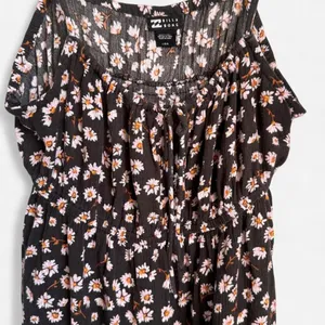 Billabong Black Floral Midi Dress Orange White Daisy thumbnail 3
