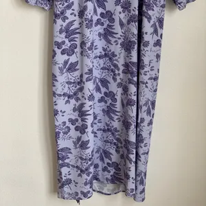 NWT Hill House Allover Print High Slit Maxi Dress in Purple‎ Floral thumbnail 8