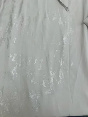 Zara White/Silver Metallic Wide-Leg High-Rise Pants. thumbnail 7