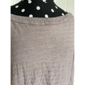 Anthropologie Womens Top Sz M Gray‎ Striped Long Sleeve Buttons Boat Neckline thumbnail 8