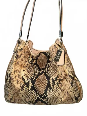 Coach Madison Phoebe 2 Tone Python Embossed Shoulder Bag w. 2 tags  Gold+ 2014 thumbnail 1