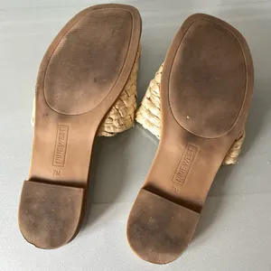Nine West Woven Slide Sandals Women’s Size 7M Beige Raffia Flat Slip-On Summer Shoes thumbnail 5