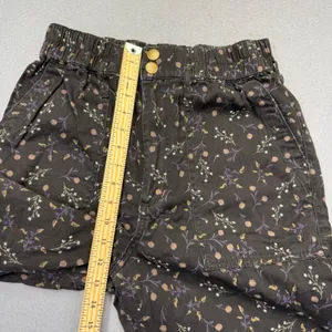 Anthropologie Small Black Floral High Rise Tapered‎ Cargo Pants Elastic Back thumbnail 6