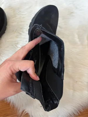 Suede Black Ankle Boots. Brand is Easy Spirit thumbnail 6