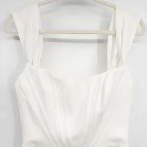 Dress The Population Womens‎ Melania White Corset Off Shoulder Gown Dress Size S thumbnail 4