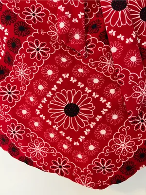 No Boundaries Red Halter or Strapless Bandana Print Tank Top size large lace thumbnail 3