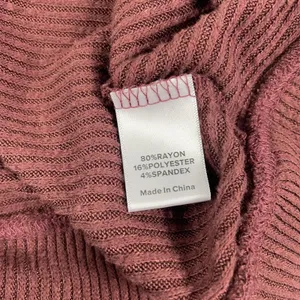 Evereve Sweater Womens M Red V-Neck Pullover Ribbed‎ Stretch Lightweight thumbnail 6