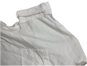 (RFB3) Madewell Women's White Button Up Short Sleeve Casual Pocket Top Size L thumbnail 8