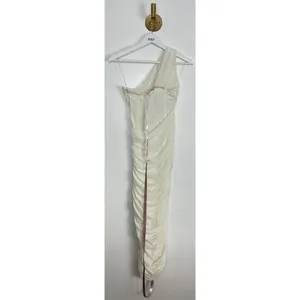 HOUSE OF CB Valentina Asymmetric Cutout One-Shoulder Midi Dress in Ivory XS NWT thumbnail 11