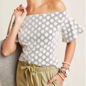 NWT!!! Anthropologie Eri + Ali Off the Shoulder Cropped Top size S thumbnail 1
