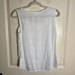mi ami White Sleeveless Shirt Layering‎ Tank Top Size Small Coastal Beach Boho thumbnail 5