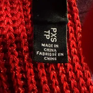 1960 | Lauren Ralph Lauren Metallic‎ Ribbed Knit Boat Neck Sweater Red Petite XS thumbnail 6